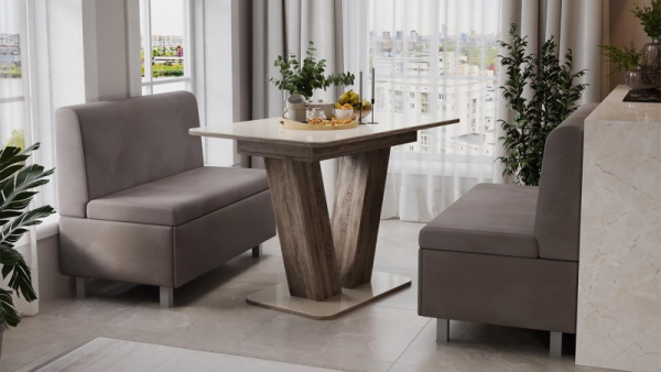 Диван прямой «Каир» ГН №3 Исп.2 Велюр Camaro 05 (мокко)