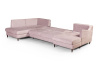 Стокгольм диван-кровать c углом и шезлонгом, велюр nice 01