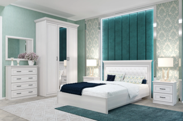 Спальня «Неаполь» (комплект 2) Ясень анкор светлый 