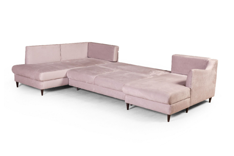 Стокгольм диван-кровать c углом и шезлонгом, велюр nice 01