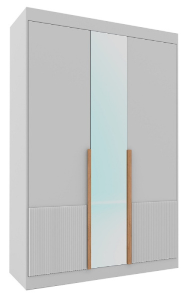 Джуна ДЖ-15 Шкаф для одежды с зеркалом (цвет серый) Серый/Дуб Ривьера