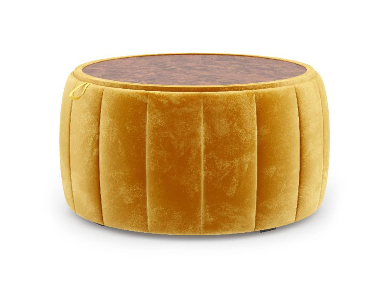 Хьюго Пуф большой (Горчичный, ткань PHUKET 1038)