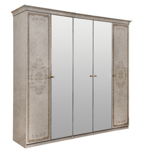 Шкаф Патрисия 5-створчатый крем корень глянец