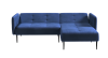 Монако диван-кровать с шезлонгом, с подлокотниками, бархат синий 29