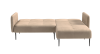 Монако диван-кровать с шезлонгом, с подлокотниками, бархат бежевый 5