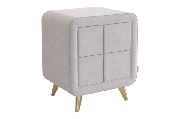 Тумба прикроватная Софи 2 галька (велюр)