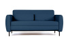 Сиена диван-кровать прямой с подлокотниками, бархат синий 29