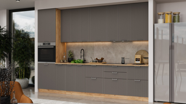 Кухонный гарнитур «Кимберли» №12 Дуб Крафт золотой, Муссон