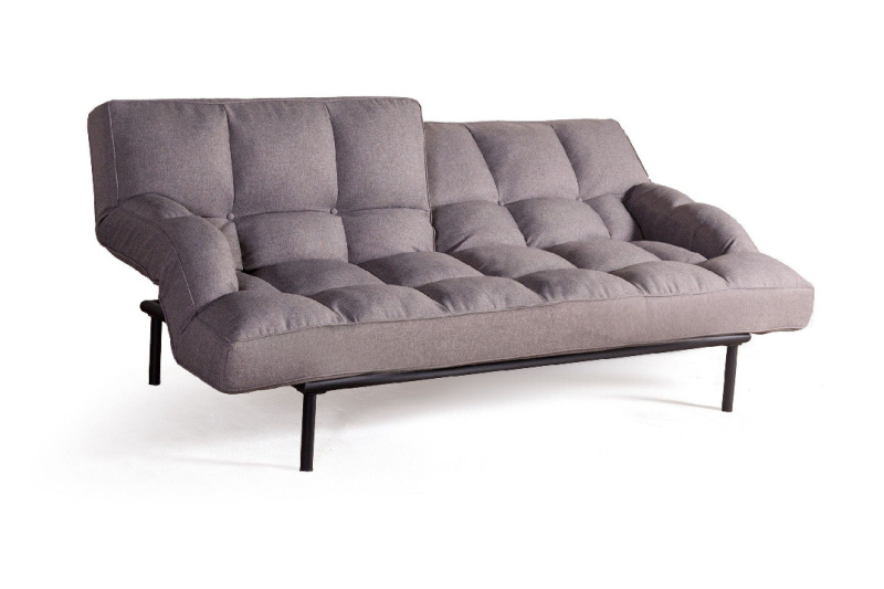 Бест диван-кровать трехместный, рогожка серый