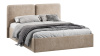 Кровать с ПМ «Токио» (с подъемным механизмом) с заглушиной Микровелюр Wellmart Dark Beige