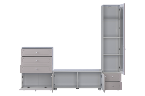 Гостиная "Милана К1" белое дерево/сакура