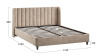 Кровать с ПМ «Шанель» (с подъемным механизмом) Микровелюр Wellmart Dark Beige