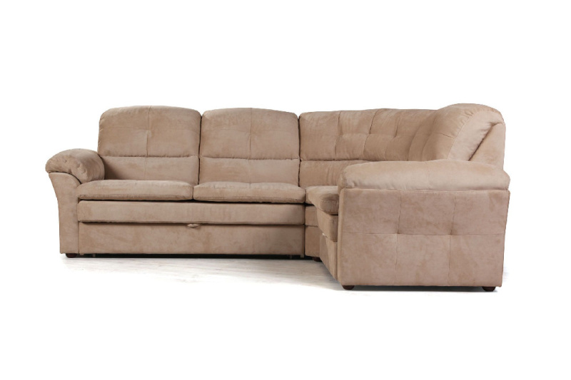 Диаманте диван-кровать угловой велюр бежевый