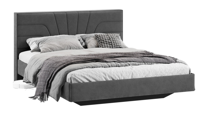 Кровать без ПМ «Пандора» Тип 1 (без подъемного механизма) Микрошенилл Relax Graphite