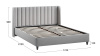 Кровать с ПМ «Шанель» (с подъемным механизмом) Экомех BravoASH Lite Grey