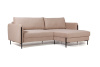 Барселона диван-кровать с шезлонгом, велюр бежевый