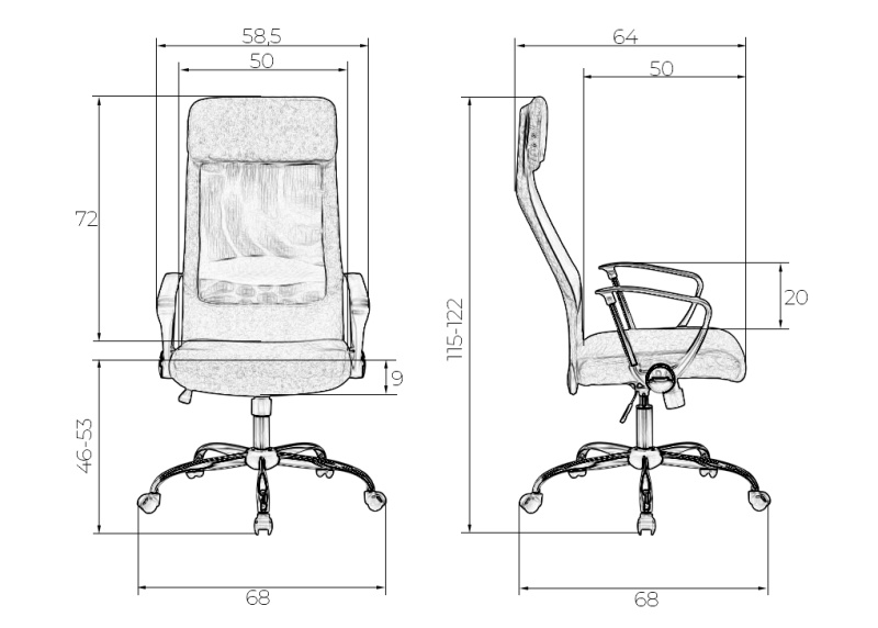 Офисное кресло для персонала DOBRIN PIERCE