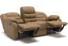 Ридберг диван 2 реклайнера замша бежевый