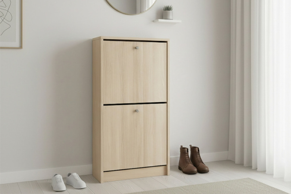 Обувница закрытая 49х28х93 см с двумя отделениями Теви