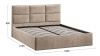 Кровать с ПМ «Стелла» Тип 1 (с подъемным механизмом) Микровелюр Wellmart Dark Beige
