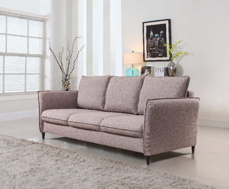 Ханс диван-кровать прямой с подлокотниками рогожка серый