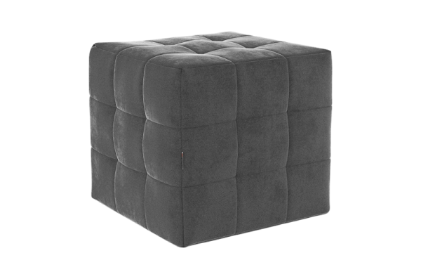 Пуф Рубик 2 графит (велюр)