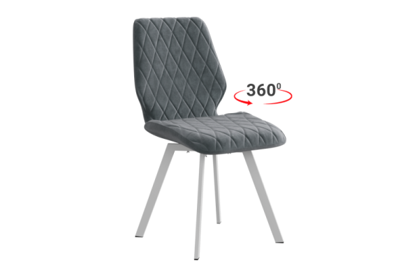 Стул Орион Т2П графит (велюр)/белый