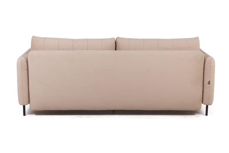 Барселона диван-кровать трехместный прямой, велюр бежевый
