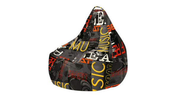 Кресло-мешок «Купер» XL Серый граффити, Люкс