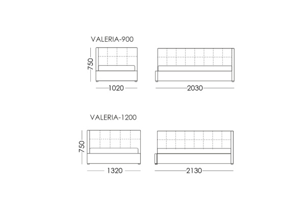 Кровать с матрасным блоком VALERIA