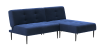 Монако диван-кровать с шезлонгом, без подлокотников, бархат синий 29