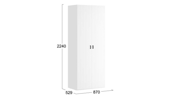 Шкаф для одежды «Тиффани» Белый Жемчуг, Белый софт