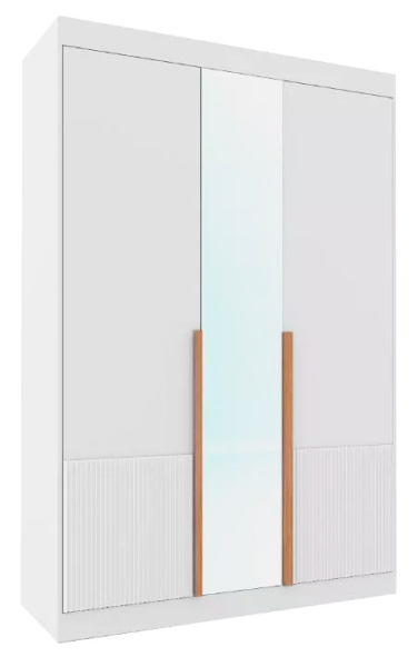 Джуна ДЖ-15 Шкаф для одежды с зеркалом Белый