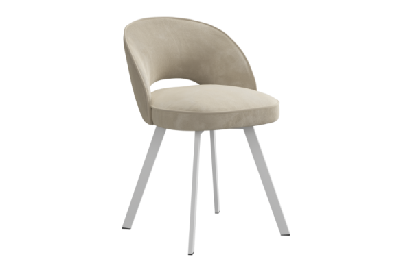 Стул Моли 2 Т2 пломбир (велюр)/белый