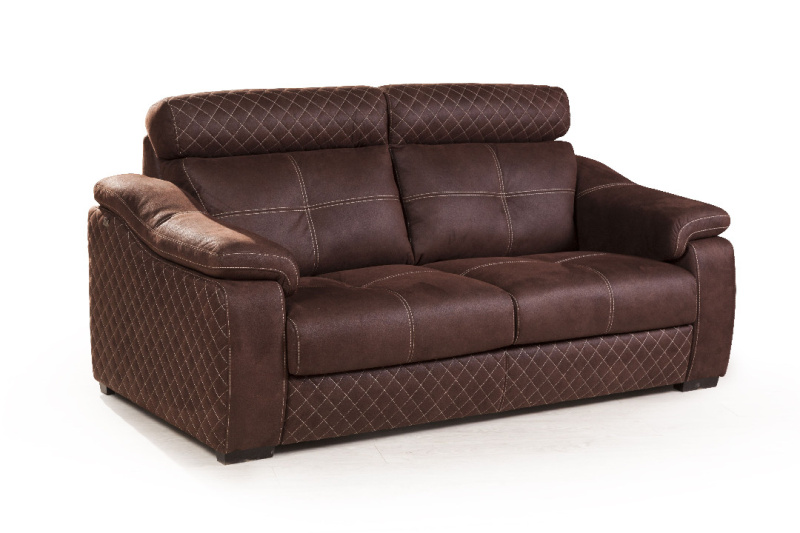 Бостон NEW диван-кровать трехместный прямой замша бежевый