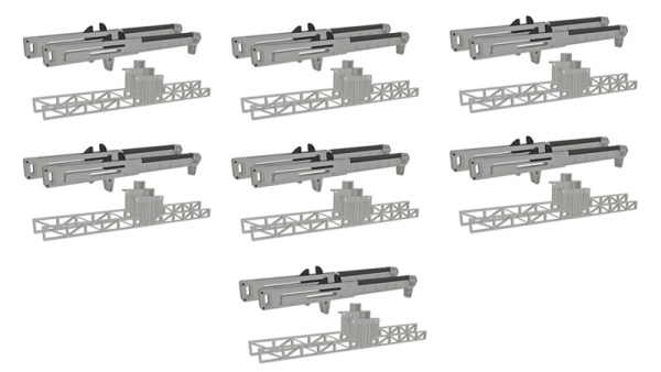 Набор из 7-ми доводчиков Металл