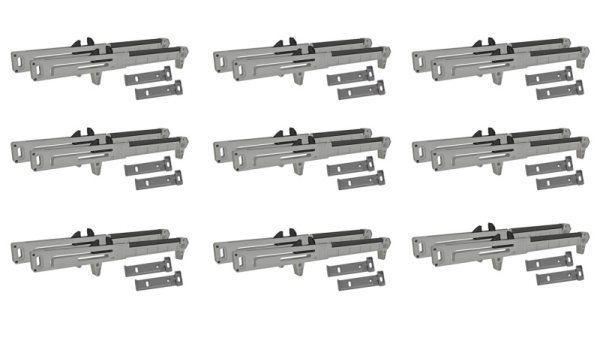 Набор из 9-ти доводчиков Металл