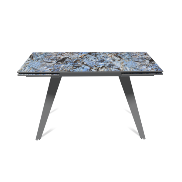 Стол раскладной Рейн (140+40+40), керамика глянцевая Lemurian Blue