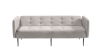 Монако диван-кровать прямой с подлокотниками, трехместный, велюр серый Velutto 52