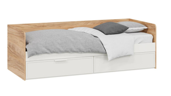 Кровать «Стелла» Белый холст, Белый Жемчуг, Яблоня Беллуно