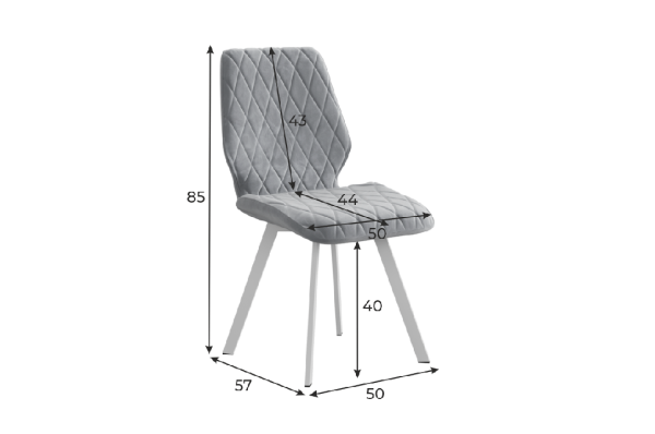 Стул Орион Т2 серый (велюр)/золото