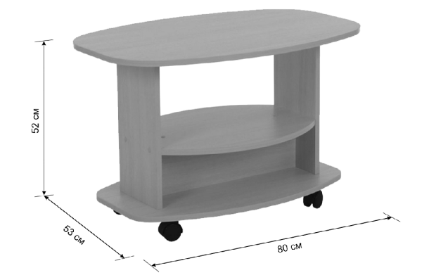 Стол журнальный Лидер дуб сонома