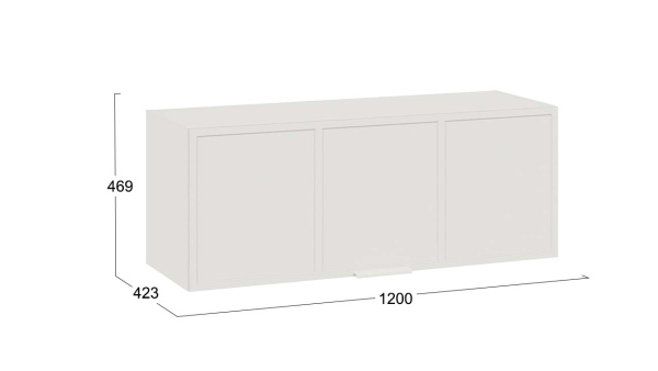 Шкаф настенный «Стелла» Белый холст, Белый Жемчуг