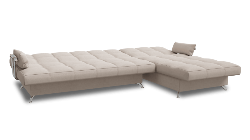 Угловой диван "Финка" хромированными боковинами