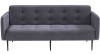 Монако диван-кровать прямой с подлокотниками, трехместный, бархат серый 27