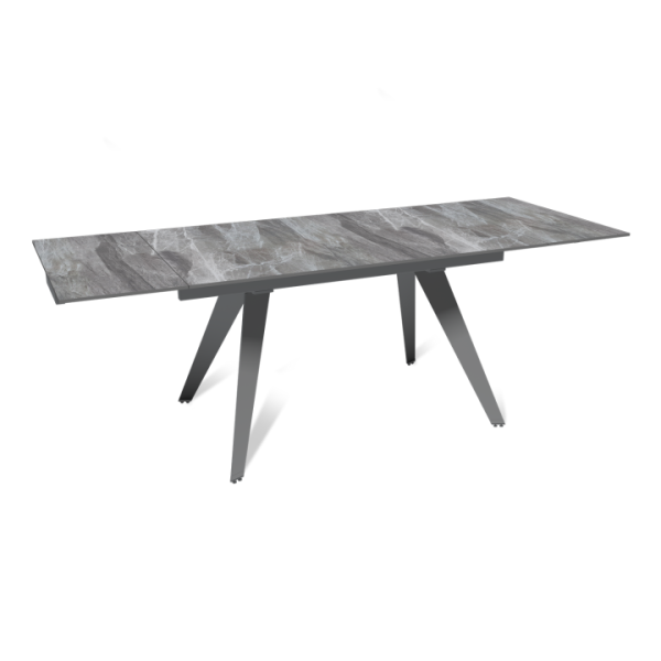 Стол раскладной Рейн (140+40+40), керамика глянцевая Italian Light Grey