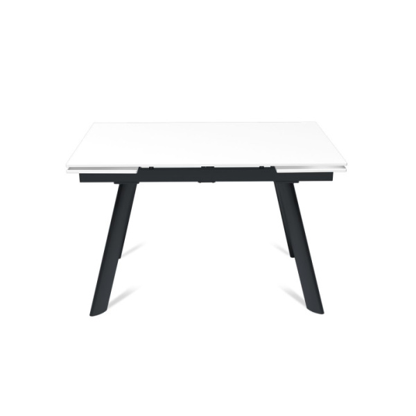 Стол раскладной Stone (120+30+30), керамика матовая белая