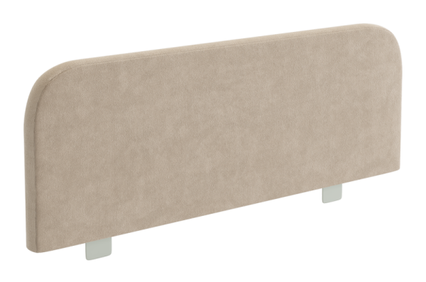 Ограничитель для кровати мягкий капучино (велюр)