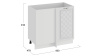 Шкаф напольный угловой «Бьянка»
