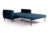 Сиена диван-кровать прямой с подлокотниками, бархат синий 29